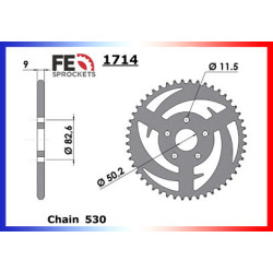 1200.SPORTSTER '84/89 (4vit) 21X40 RK530KRO * 2