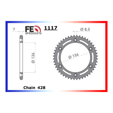 200.AJP '04/13 15X50 RK428MXZ *