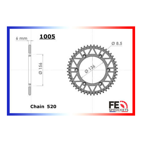200.AJP '04/13 12X50 RK520MXZ (MODIFICATION EN 520)