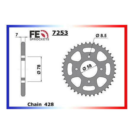 125.SPEED '08 15X40 RK428MXZ