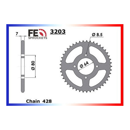 SYM.125.XS '07/13 15X38 RK428MXZ