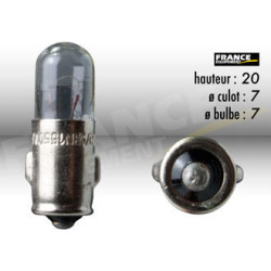 AMPOULE TEMOIN AVEC CULOT BA7S 6V1.2W