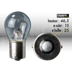 AMPOULE STOP ET CLIGNOTANT BA15S 12V25W