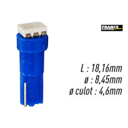 AMPOULE BLEU TYPE W2x4.6D / T5 12V0.24W