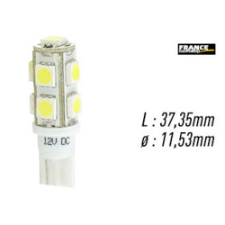 AMPOULE TEMOIN BLANCHE SANS CULOT W2,1x9,5D/W5W-T10 12V2.16W