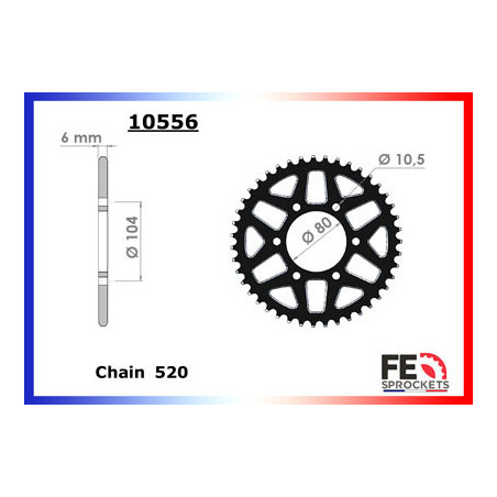 ZX.10.R/RR '21/22 17X41 RK520GXW Racing (Transformation en 520)