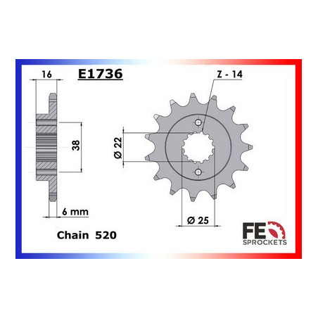 950.HYPERMOTARD SP '19/20 15X43 RK520GXW *