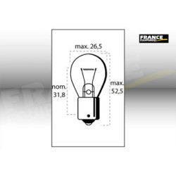 AMPOULE STOP ET CLIGNOTANT BA15S 6V21W