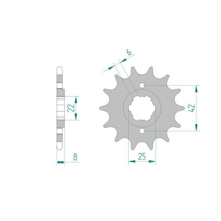 Kit chaine DID  ACIER HONDA XL 250 S   Z,A,B 1979 à 1981