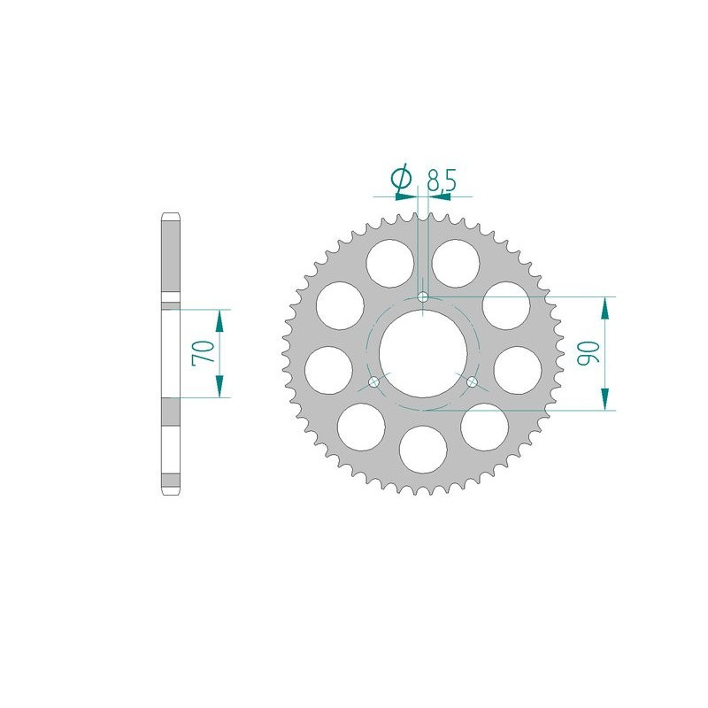 AFAM COURONNE ALU au pas de 420