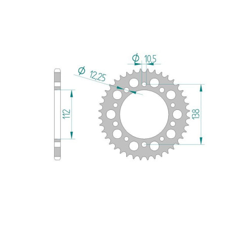 Kit chaine DID  ALU HONDA CBR 600 F  520   V,W RACING 1997 à 1998