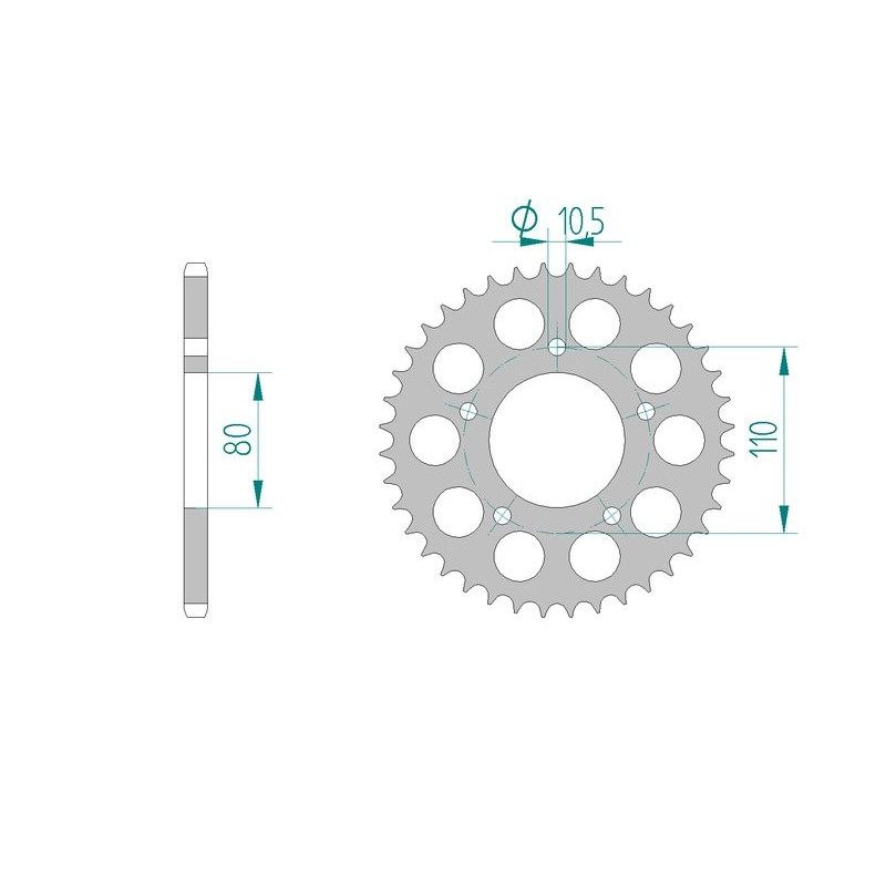 AFAM COURONNE ALU au pas de 520