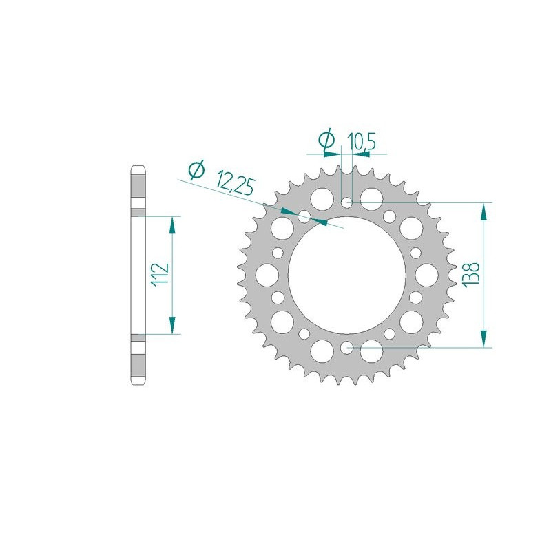 AFAM COURONNE ALU au pas de 520