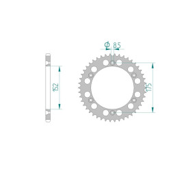 AFAM COURONNE ALU au pas de 520