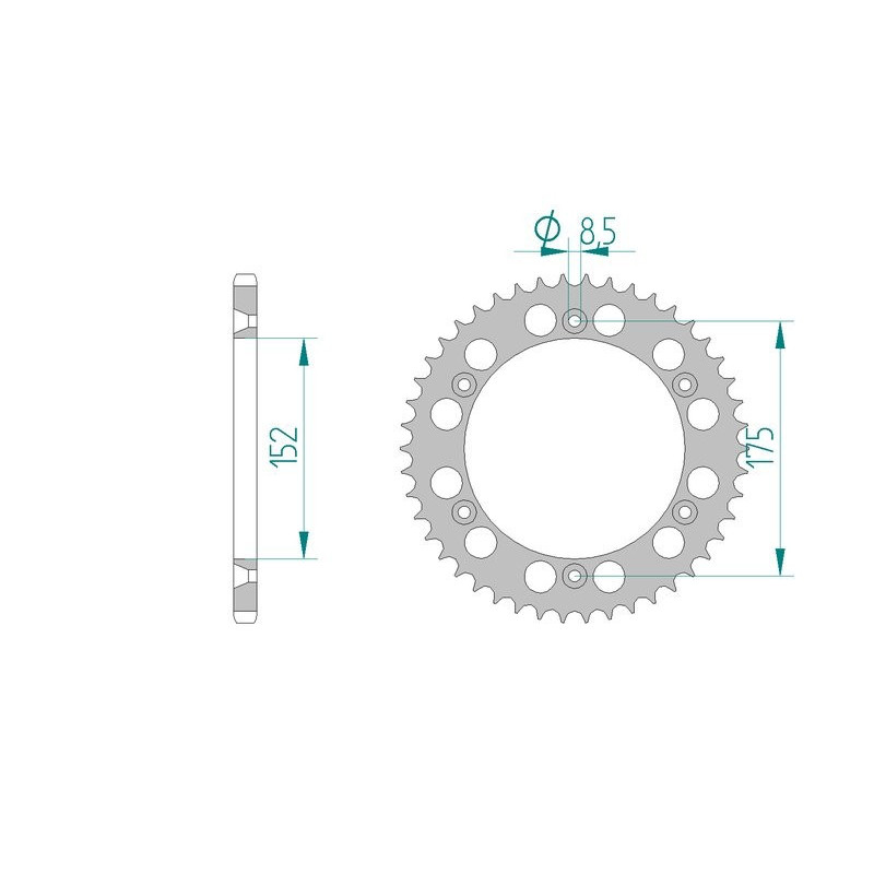 AFAM COURONNE ALU au pas de 520
