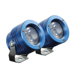 2 phares auxiliaires LED 12V Bleu O-Lux 