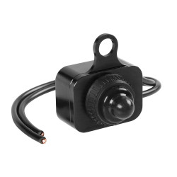 Interrupteur étanche bouton 12V Noir 