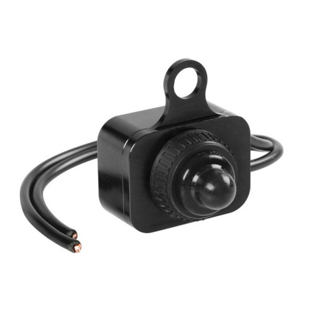 Interrupteur étanche bouton 12V Noir 