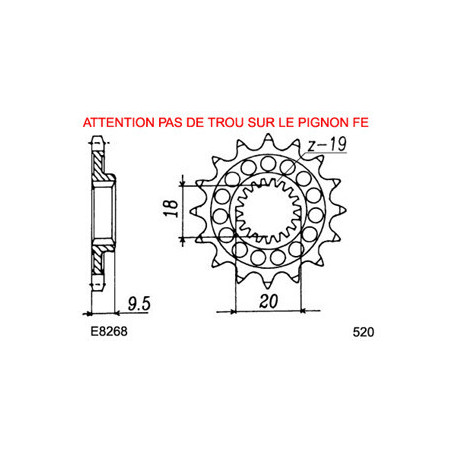 CR.125.R '98/99 13X51 RK520MXZ
