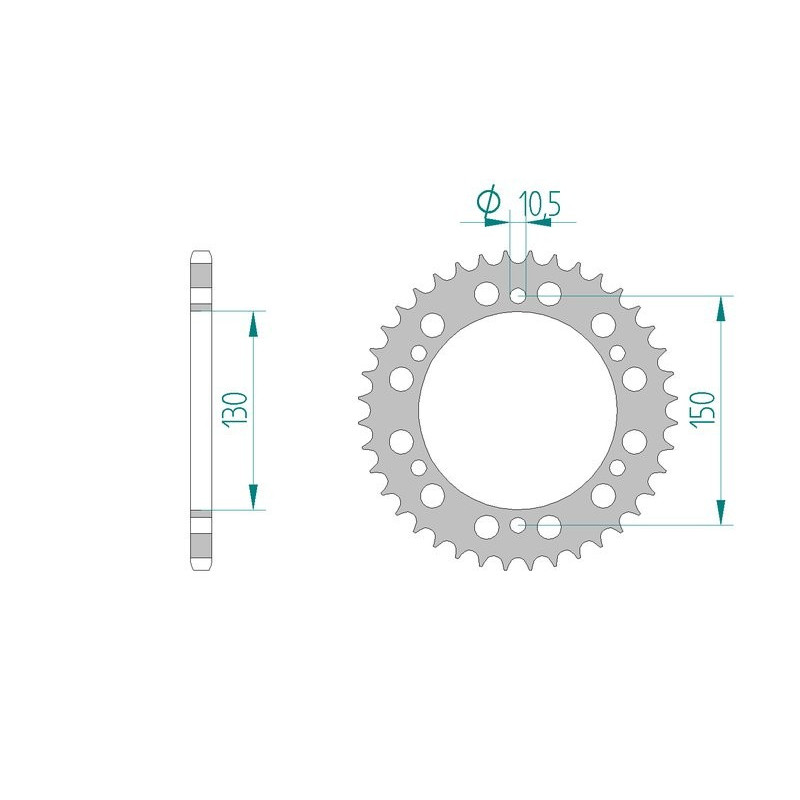 AFAM COURONNE ALU au pas de 520