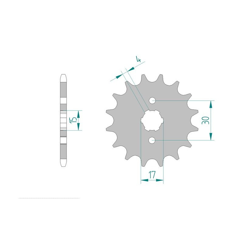 Pignon AFAM pour moto au pas de 420