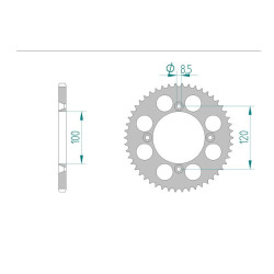 AFAM COURONNE ALU au pas de 420 Antiboue