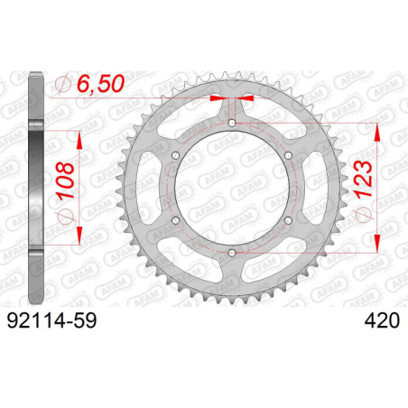 Kit chaîne acier DERBI 50 SM XTREME-RACING 2018-2020   