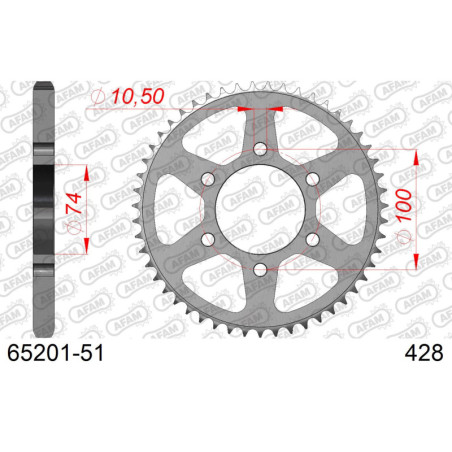 Kit chaîne acier HYOSUNG 125 BOBBER 2019-2020   