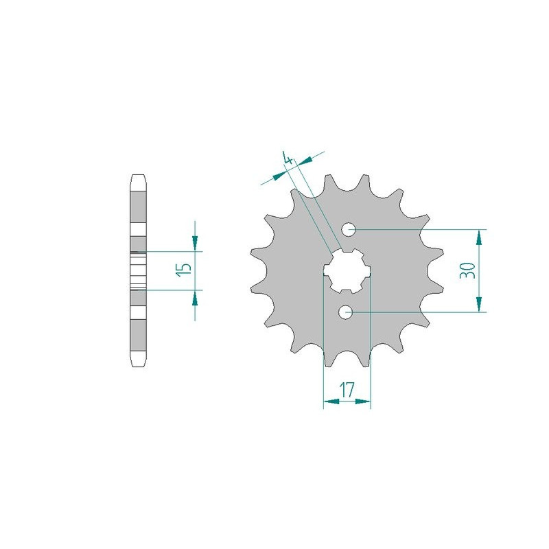 Pignon AFAM pour moto au pas de 428