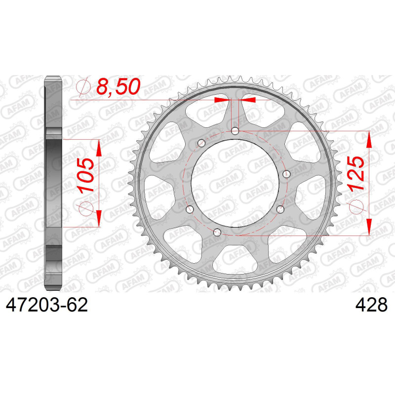 Kit chaîne acier FB MONDIAL 125 HIPSTER 2017-2020   
