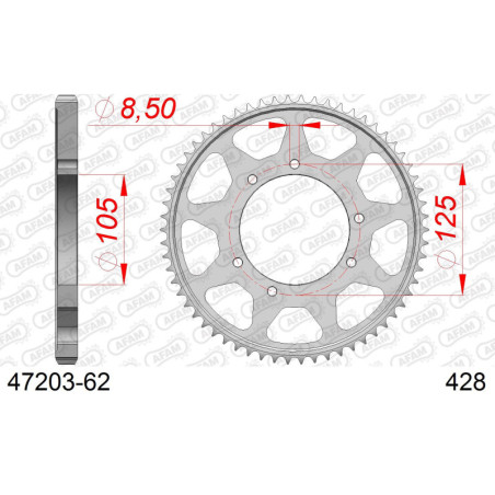 Kit chaîne acier FB MONDIAL 125 HIPSTER 2017-2020   