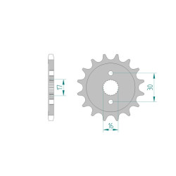 Pignon AFAM pour moto au pas de 428