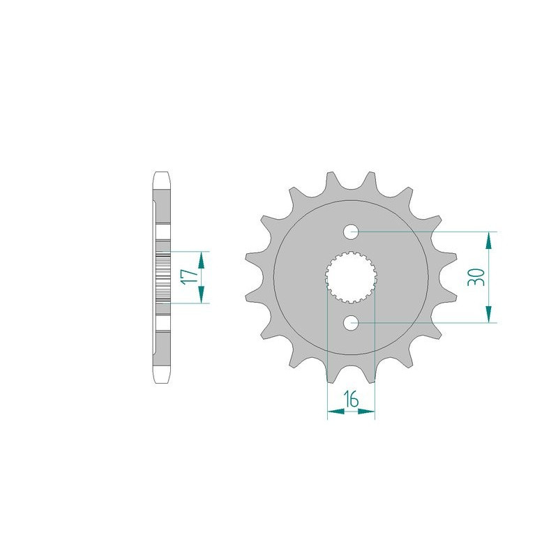 Pignon AFAM pour moto au pas de 428