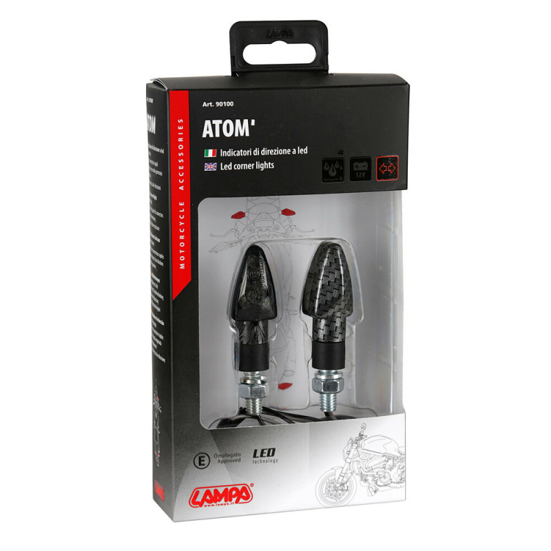 Atom, Clignotants - 12V Led - Carbone Lampa 