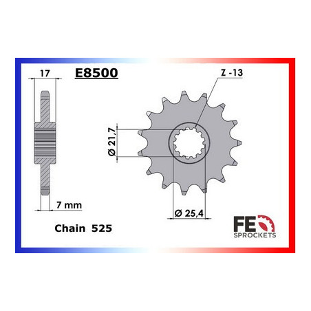 VFR.400.R '91/94 15X40 RK525KRO µ  (NC30)