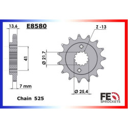 XL.700 TRANSALP '08/13 15X47 RK525KRO µ  (RD13) 2