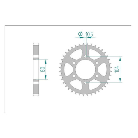 Kit chaine DID  ACIER KAWASAKI Z 550   B2-3 1981 à 1982