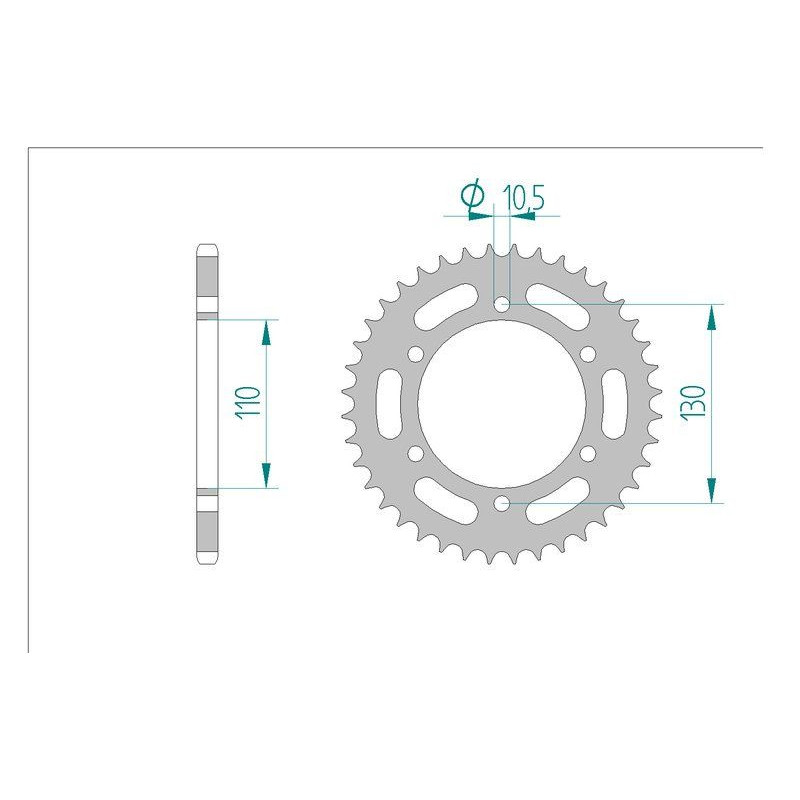 Kit chaine DID  ACIER KAWASAKI ZR 550 ZEPHYR   B2-8 1991 à 1997