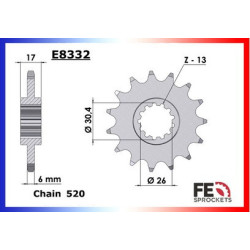 CBR.600.RR'03/06 16X42 RK520MXU  Racing (Transformation en 520) 2