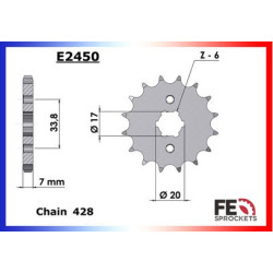125 KEEWAY SUPERLIGHT '07/13 16X41 RK428MXZ 2