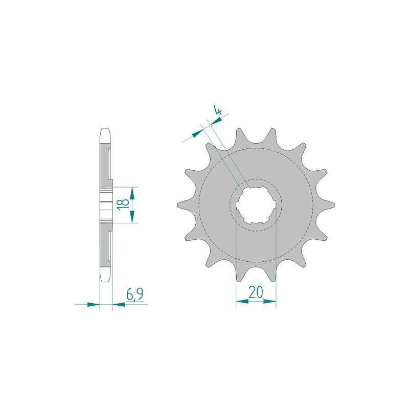 Pignon AFAM pour moto au pas de 520