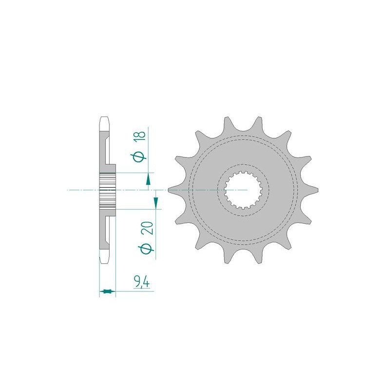 Pignon AFAM pour moto au pas de 520
