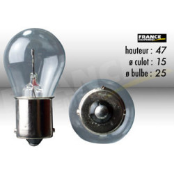 AMPOULE STOP ET CLIGNOTANT BA15S 6V21W