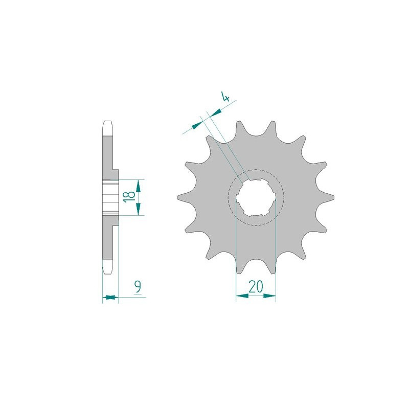 Pignon AFAM pour moto au pas de 520