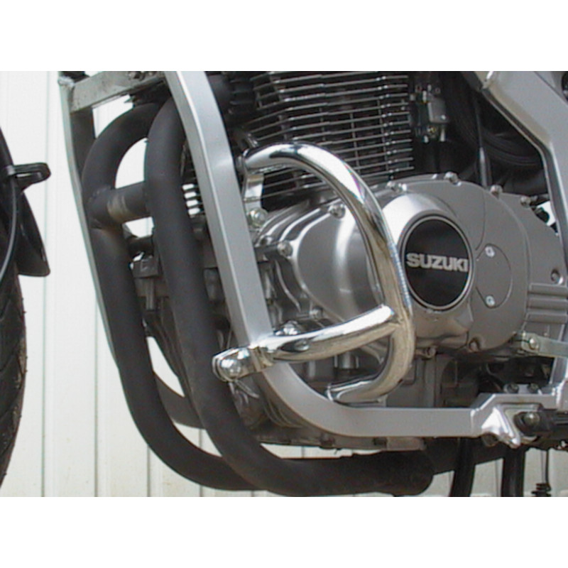 Protection moteur pour Suzuki GS 500E (GM51B) 1989-2000 et (WVBK) 2001-2007 et GS 500 F (BK) 2004-2008 