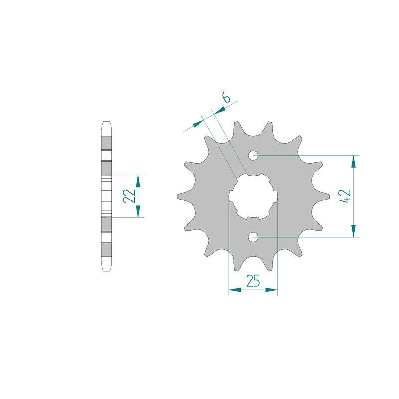 Pignon AFAM pour moto au pas de 520