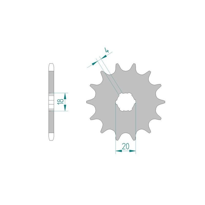 Pignon AFAM pour moto au pas de 520