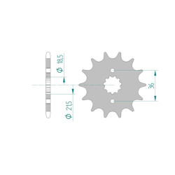 Pignon AFAM pour moto au pas de 520