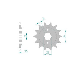Pignon AFAM pour moto au pas de 520