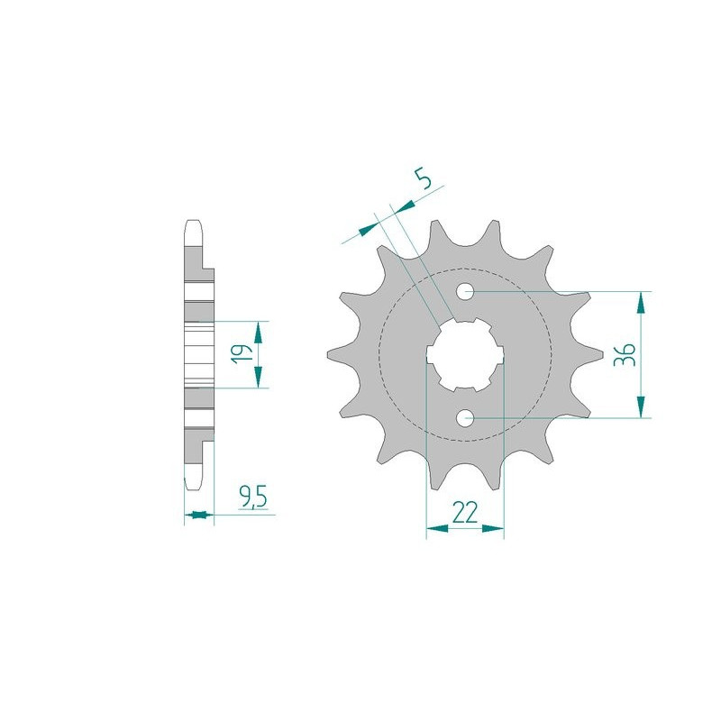 Pignon AFAM pour moto au pas de 520